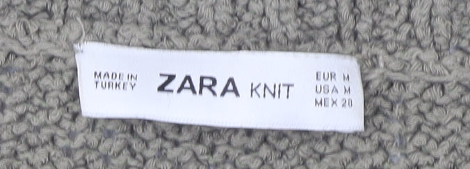 Womens UK Size M Zara Green Pullover Jumper