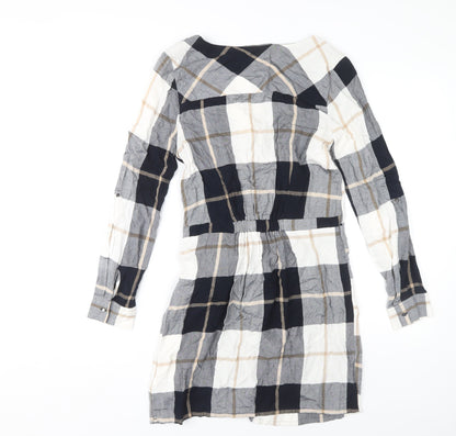 Next Women's Multicoloured Plaid Shirt Dress, Size 8