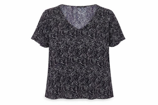 Essence Women's Multicoloured Geometric T-Shirt Size 22