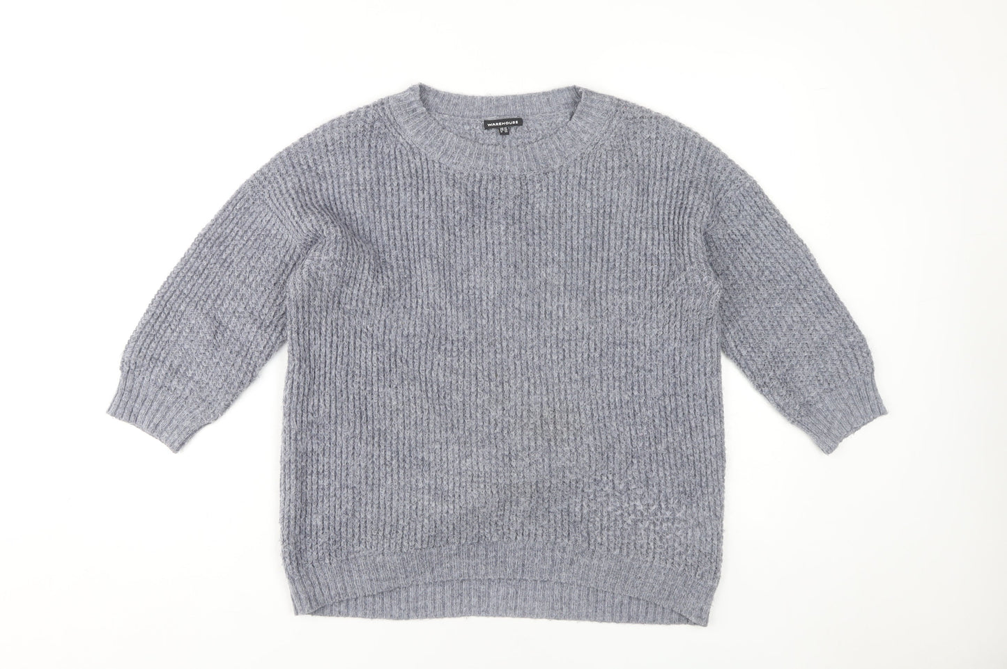Womens UK Size 10 Warehouse Grey Pullover Jumper