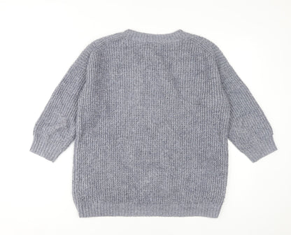 Womens UK Size 10 Warehouse Grey Pullover Jumper