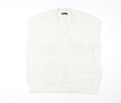 Womens UK Size L Marks and Spencer Grey Vest Jumper