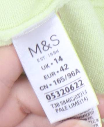 Womens UK Size 14 Marks and Spencer Green Pullover Jumper