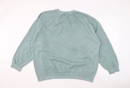 Topman Men's Green Pullover Sweatshirt, Size L