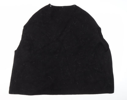 Womens UK Size 10 Afibel Black Cape Jumper
