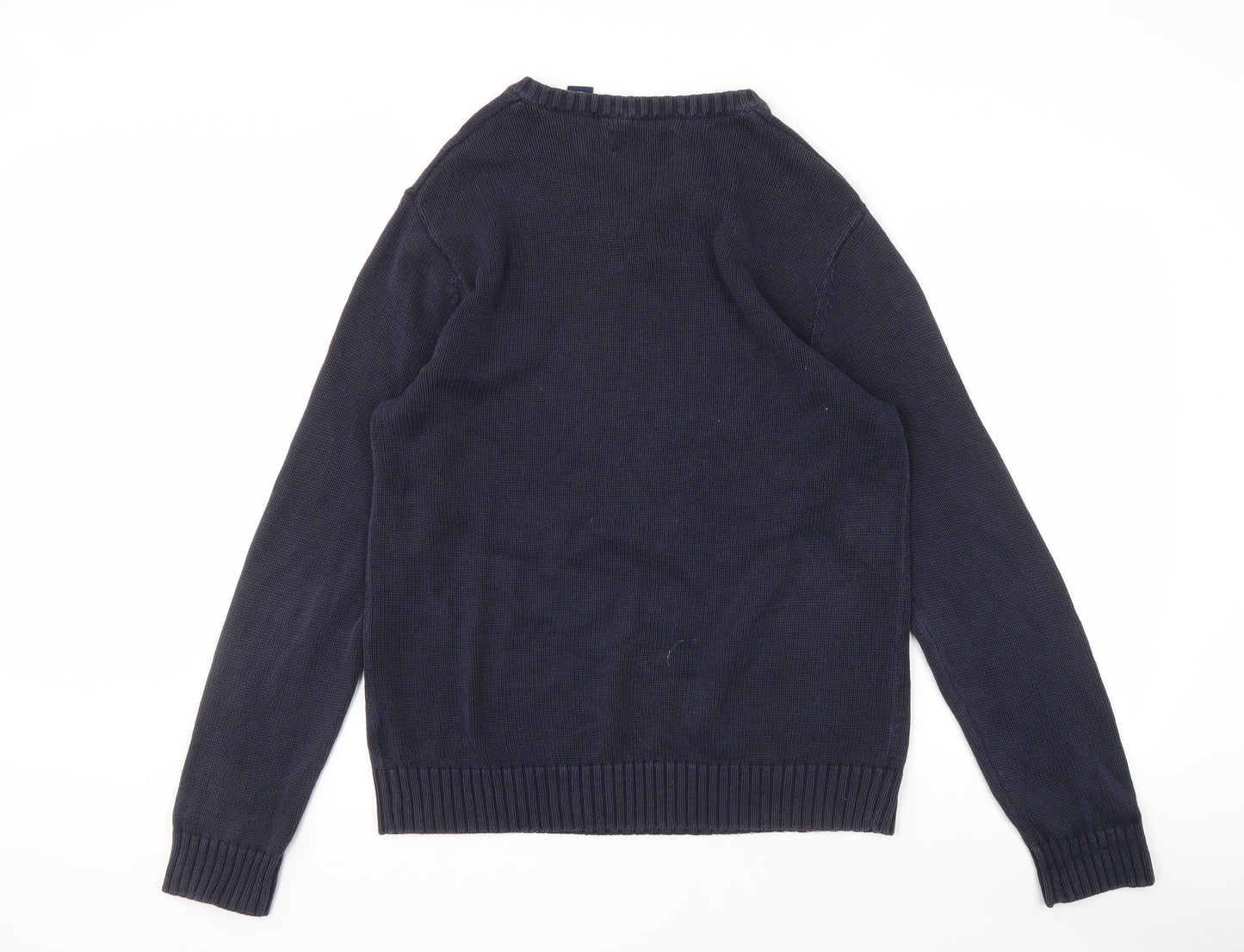 Chaps Men's Blue V-Neck Pullover Jumper M