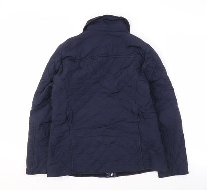 Womens UK Size 10 Marks and Spencer Blue Quilted Coat