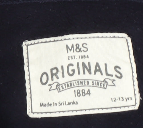 Marks and Spencer Boys Blue Full Zip Hoodie Size 12-13 Years
