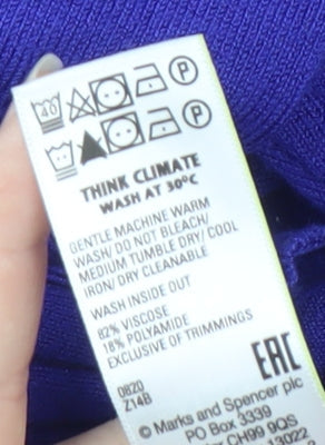 Womens UK Size 10 Marks and Spencer Purple Pullover Jumper