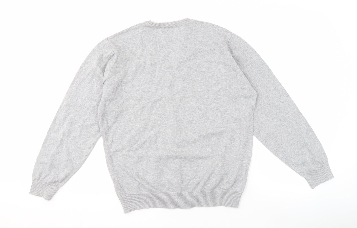 Next Men's Grey V-Neck Jumper, Size M