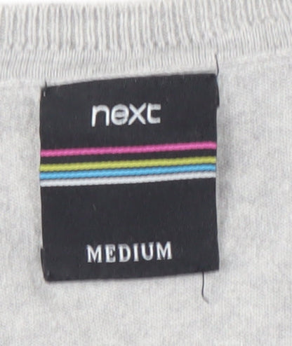 Next Men's Grey V-Neck Jumper, Size M