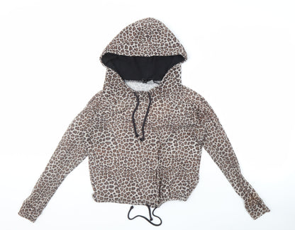 H&M Divided Women's Leopard Print Hoodie, Small