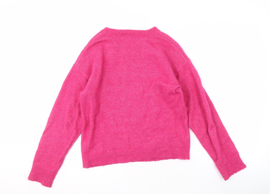 Roman Women's Pink Knit Pullover Jumper - Size S