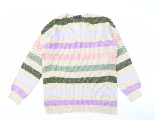 Womens UK Size M Marks and Spencer Multicoloured Pullover Jumper