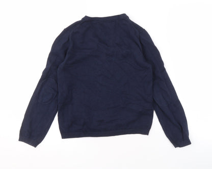 MNG Boys Blue Cardigan - Size 10 Years, V-Neck, Cotton