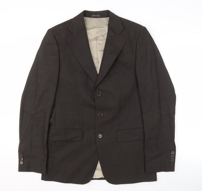 Mens UK Size 36 Zara Regular Brown Suit Jacket