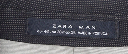 Mens UK Size 36 Zara Regular Brown Suit Jacket