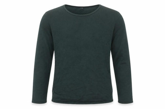 NNO7 Men's Green Crew Neck Pullover Jumper - L