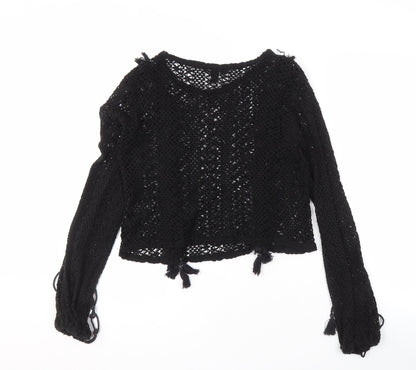 Womens UK Size S New Look Black Cardigan Jumper