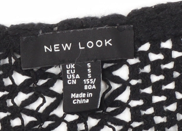 Womens UK Size S New Look Black Cardigan Jumper