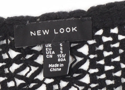 Womens UK Size S New Look Black Cardigan Jumper
