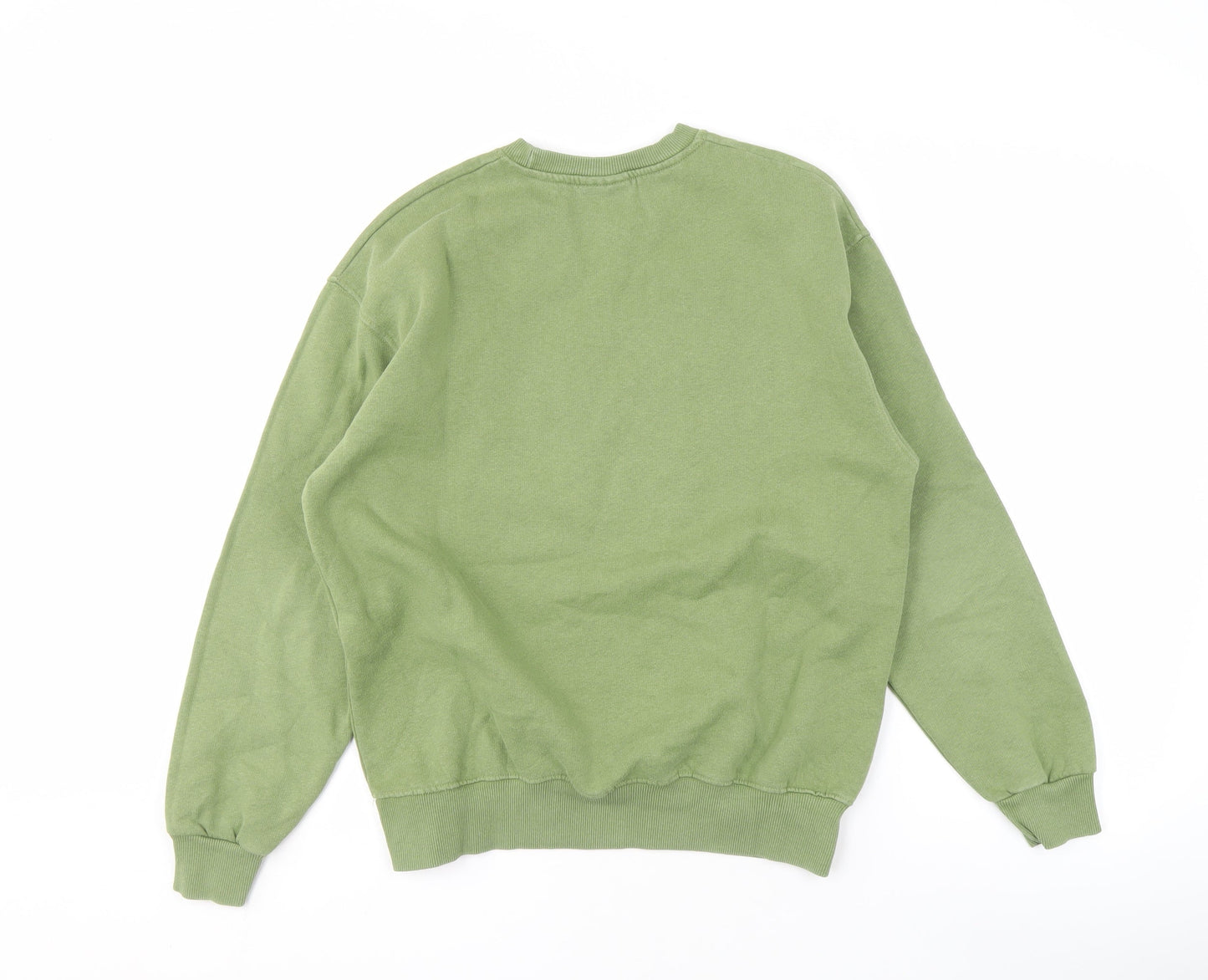 Unisex Adults UK Size XS Pull & Bear Green Pullover Sweatshirt