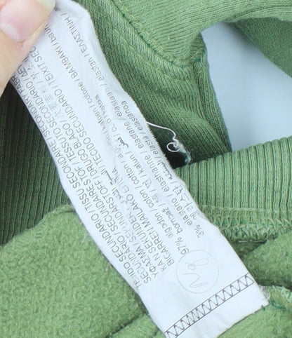 Unisex Adults UK Size XS Pull & Bear Green Pullover Sweatshirt
