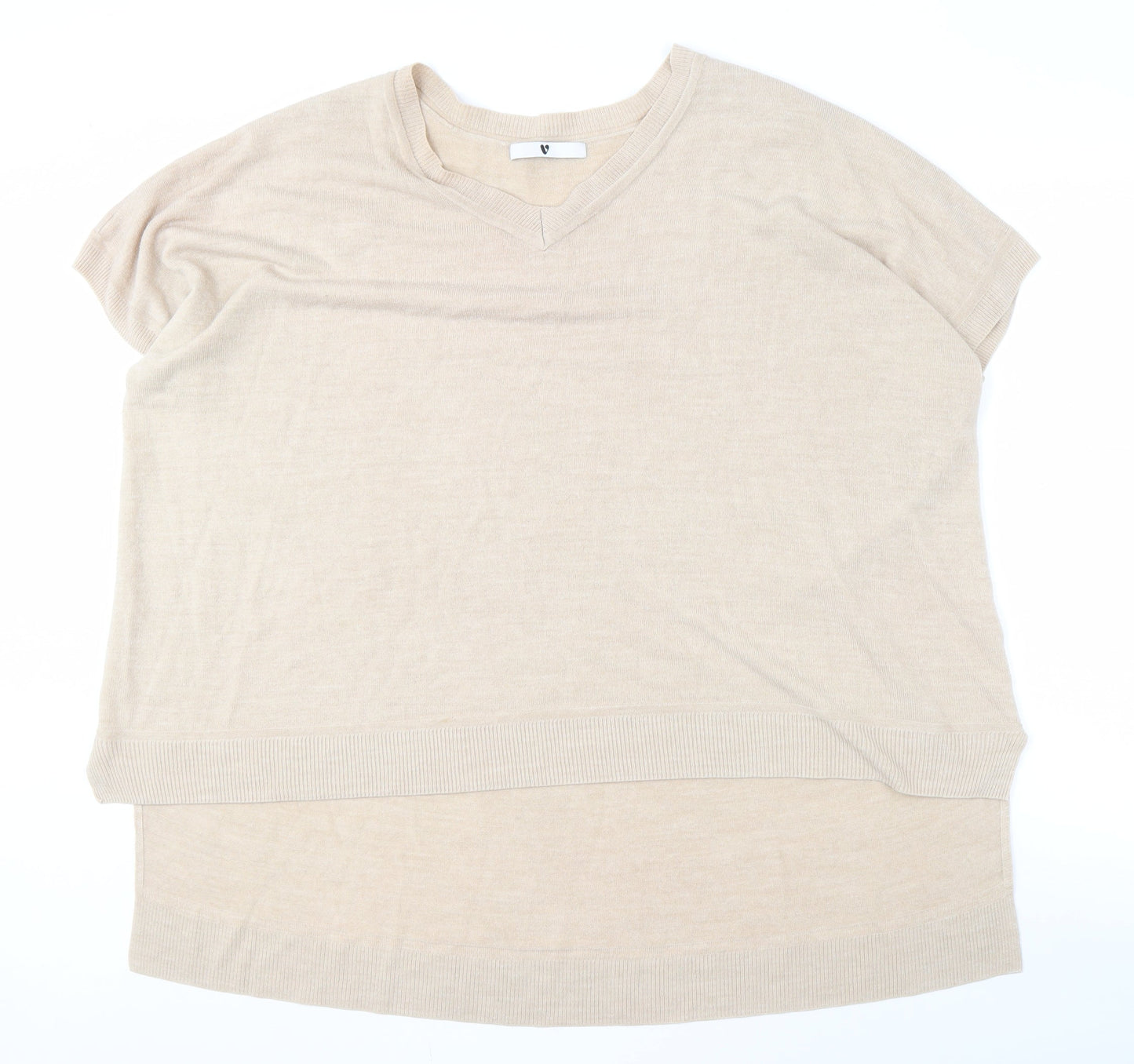 Womens UK Size 16-18 Very Beige Pullover Jumper