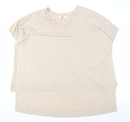Womens UK Size 16-18 Very Beige Pullover Jumper