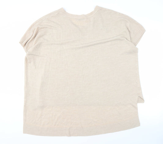 Womens UK Size 16-18 Very Beige Pullover Jumper