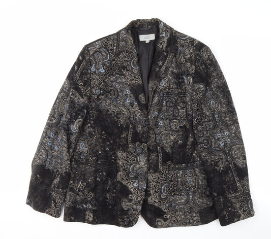 Marks and Spencer Women’s Black Paisley Blazer Size 12