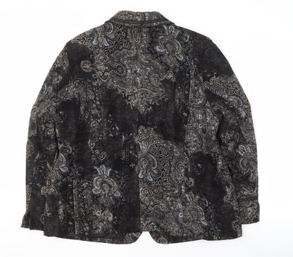 Marks and Spencer Women’s Black Paisley Blazer Size 12