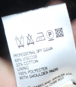 Marks and Spencer Women’s Black Paisley Blazer Size 12