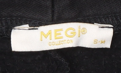 MEGI Women's Black S Pullover Hoodie, Logo Accent