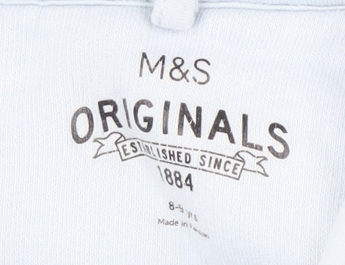 Marks and Spencer Boys Blue Surf Pullover Hoodie, Size 8 Years