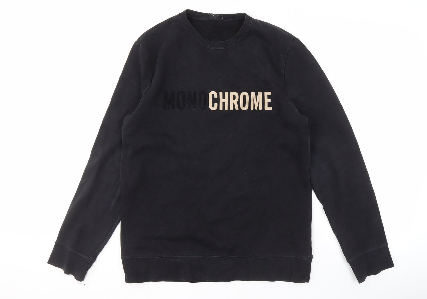 H&M Black Unisex Crew Neck Pullover Sweatshirt M