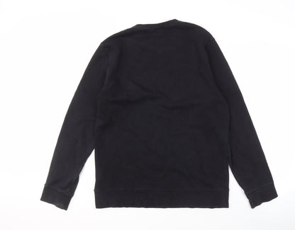 H&M Black Unisex Crew Neck Pullover Sweatshirt M