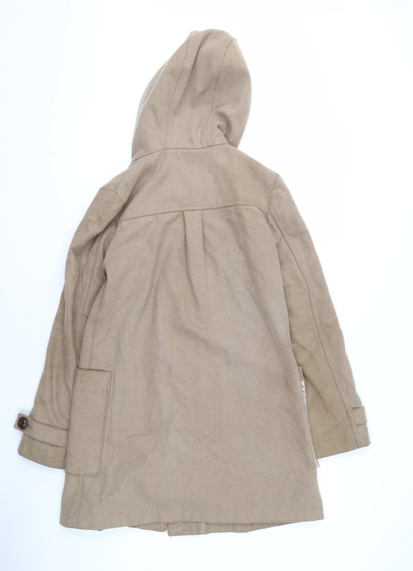 Blend Women's Beige XS Hooded Wool Duffle Coat