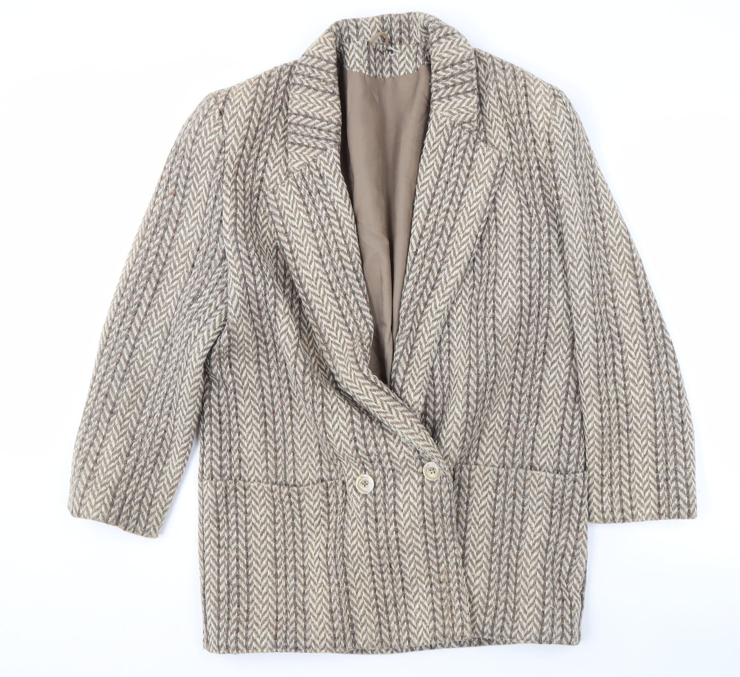 BHS Women’s Brown Herringbone Blazer, Size 12