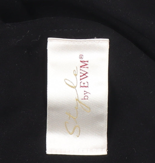 EWM Women's Black Blazer Size 16 Eight-Button