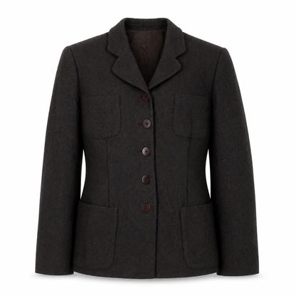 Mani Women's Brown Blazer, UK 14, Notch Lapel, Four-Button
