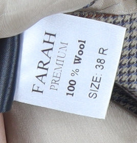 Mens UK Size 38 Farah Regular Multicoloured Suit Jacket