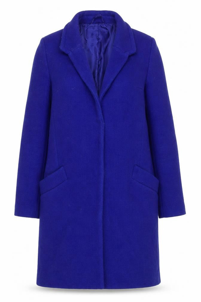 Womens UK Size 6 French Connection Blue Overcoat