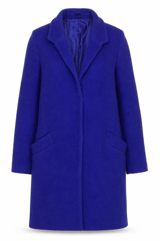 Womens UK Size 6 French Connection Blue Overcoat