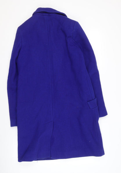 Womens UK Size 6 French Connection Blue Overcoat