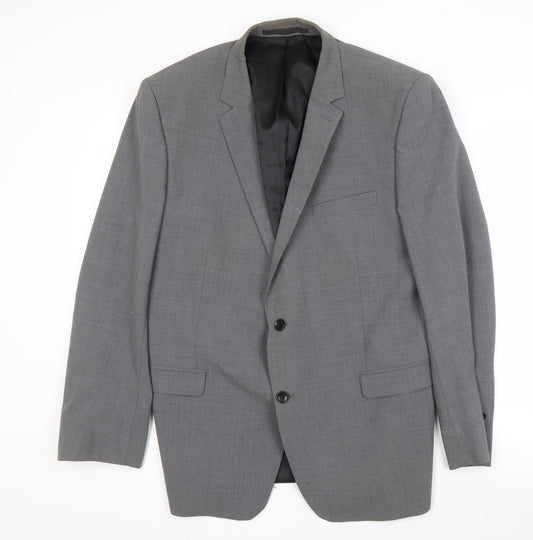 Mens UK Size 44 Blazer Regular Grey Suit Jacket