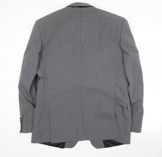 Mens UK Size 44 Blazer Regular Grey Suit Jacket