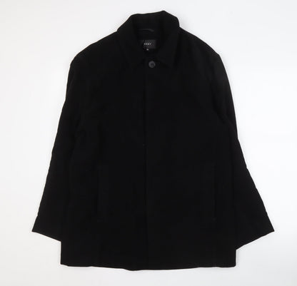 Mens UK Size M NEXT Black Overcoat