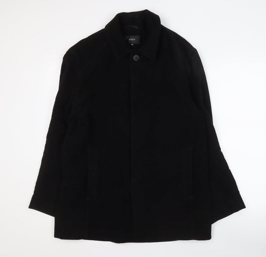 Mens UK Size M NEXT Black Overcoat