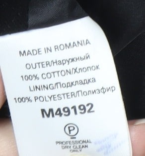 Mens UK Size M NEXT Black Overcoat